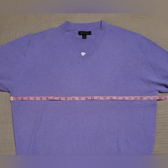 ​NWT John W. Nordstrom 100% Cashmere V-Neck Sweater - Lavender - Large
